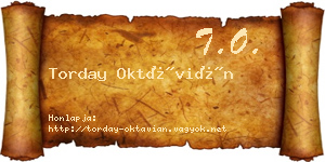 Torday Oktávián névjegykártya